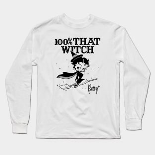 BETTY BOOP - 100% THAT witch Long Sleeve T-Shirt